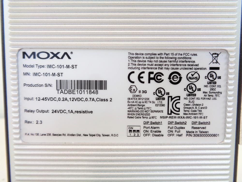 Moxa Industrial Media Converter #IMC-101-M-ST
